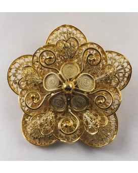 Alfinete Flor em Filigrana